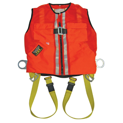 Orange Mesh Construction Tux